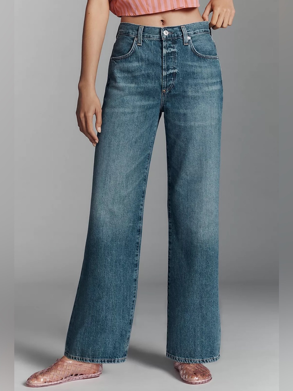NEW Citizens of Humanity Annina Wide-Leg Jeans in Sunland, Size 30 Petite